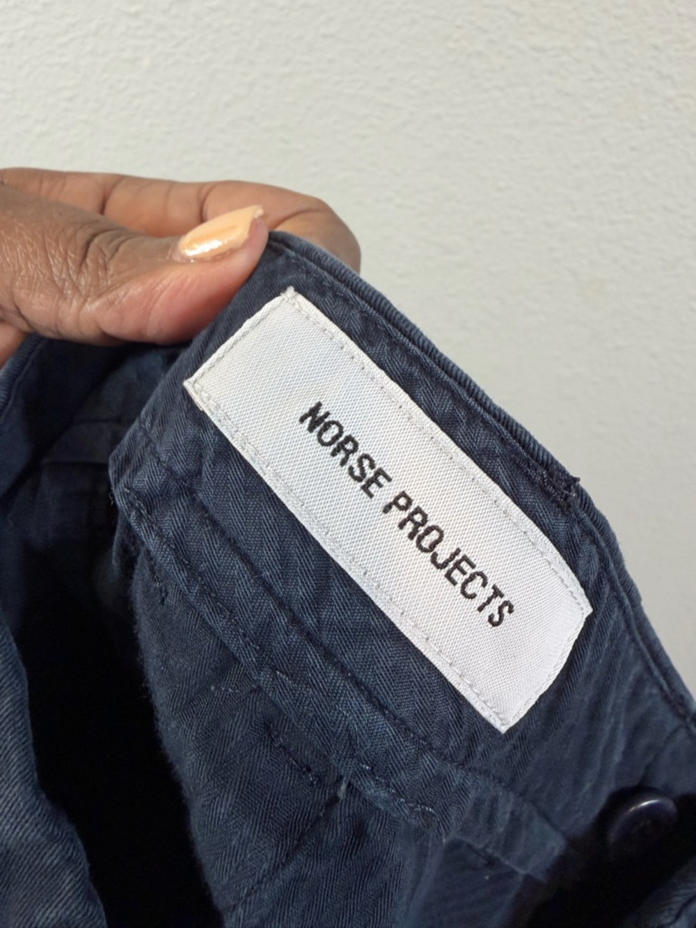 Norse Projects Slim Fit Chino Pants Navy Blue Size 31 Minimalist Preppy Casual - Picture 11 of 11